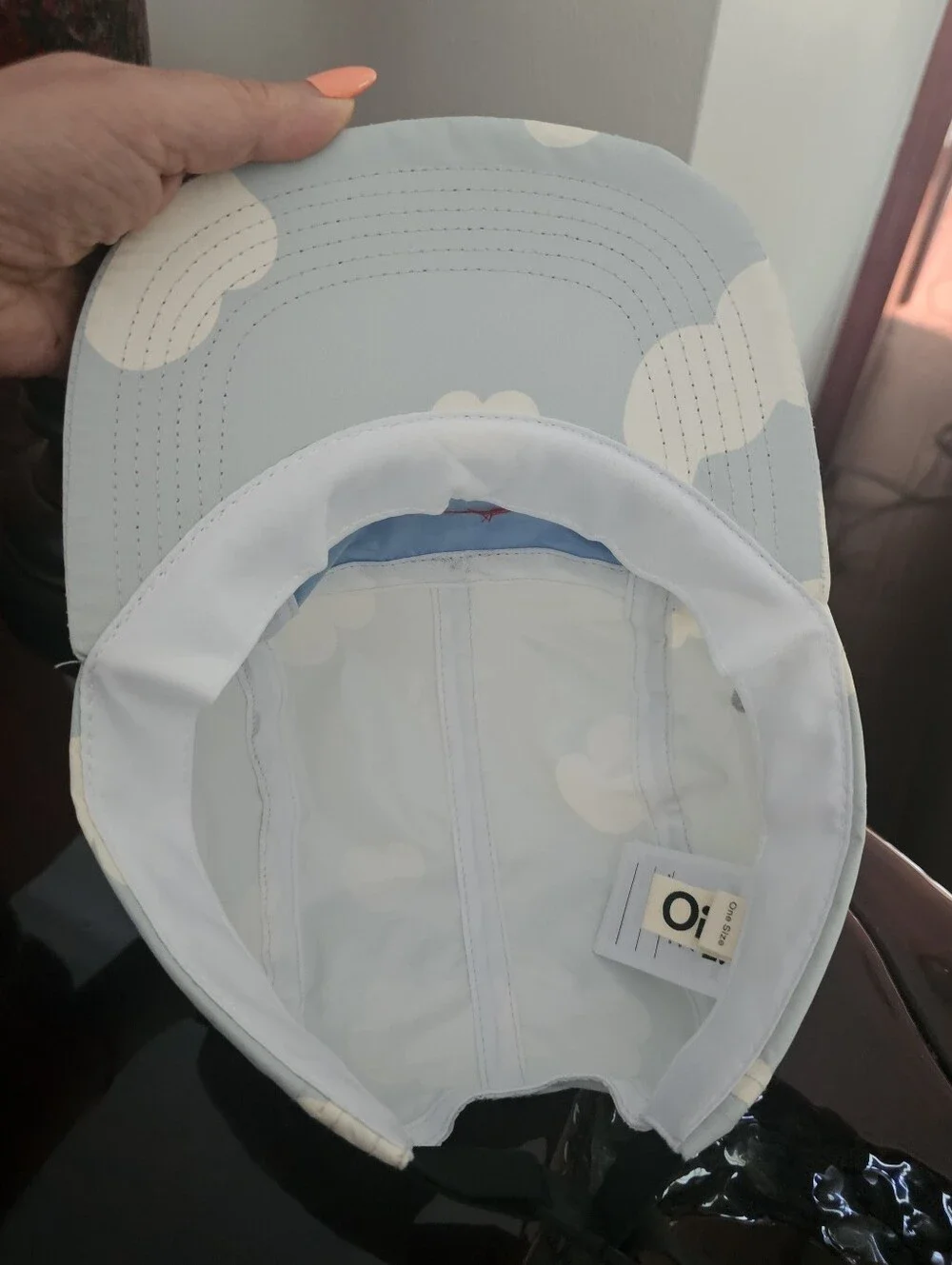 Oii Cloud Pattern Camper Hat Blue 5-Panel Camp Cap Streetwear - OS